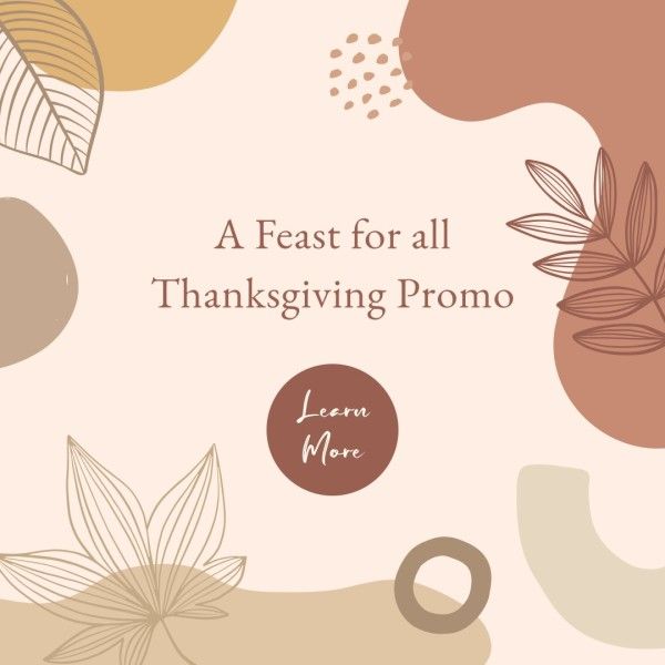 thank you, grateful, gratitude, Sale Thanksgiving Promotion Social Media Instagram Post Template