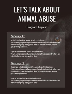 ブラックファイト動物虐待 プログラム