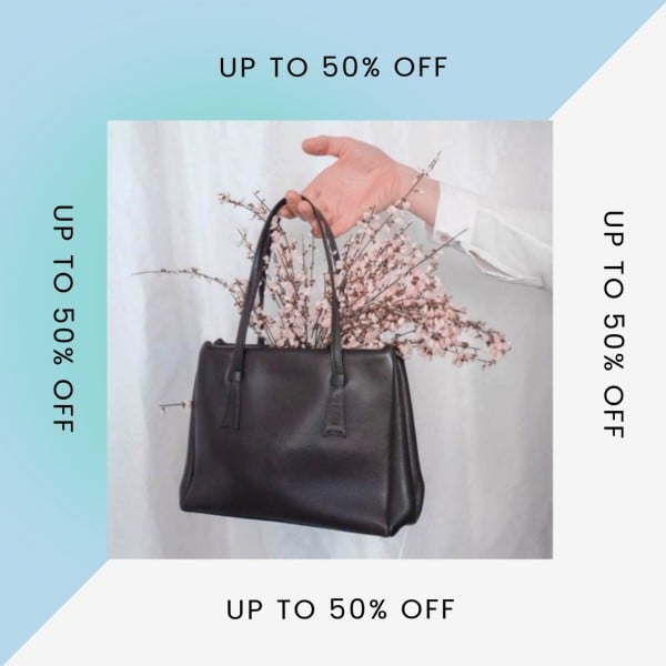 White Bag Sale Discount Announcement Instagram Post