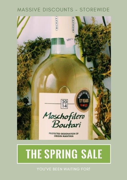 Green Wine Sales Flyer