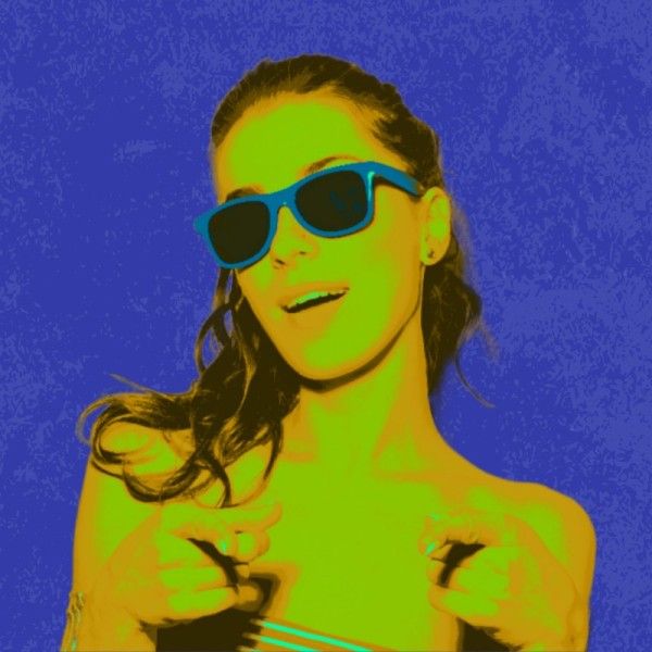 photo, image cutout, modern, Blue And Yellow Retro Image Filter Profile Picture Avatar Template