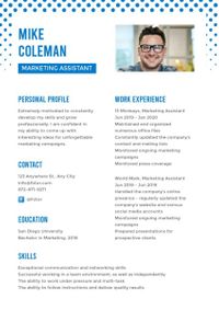 Marketing Assistant Gradient Resume
