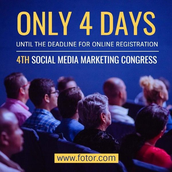 meeting, business, data, Social Media Marketing Conference Countdown Instagram Post Template