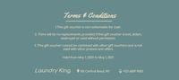 washing store, clothes, service, Laundry Gift Certificate Template