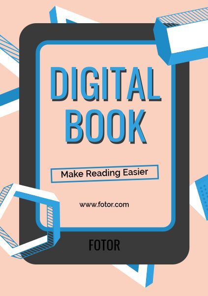 reading, advertisement, books, E-book Website Ads Flyer Template
