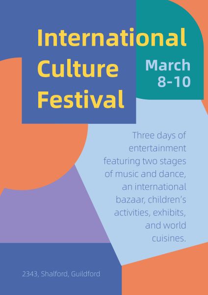 Colorful International Culture Festival Poster