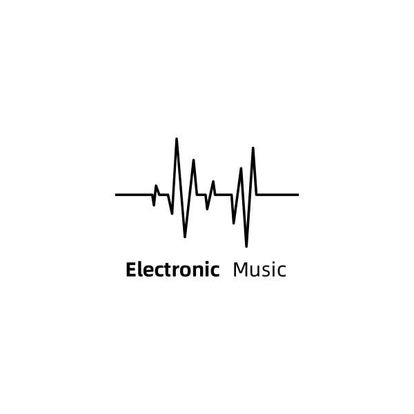 musician, music wave, producer, Simple Electronic Music Studio Logo Template