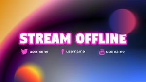 leave, gaming, game, Gradient Art Stream Twitch Offline Twitch Offline Banner Template