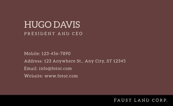 Residential  And Commercial Business Card