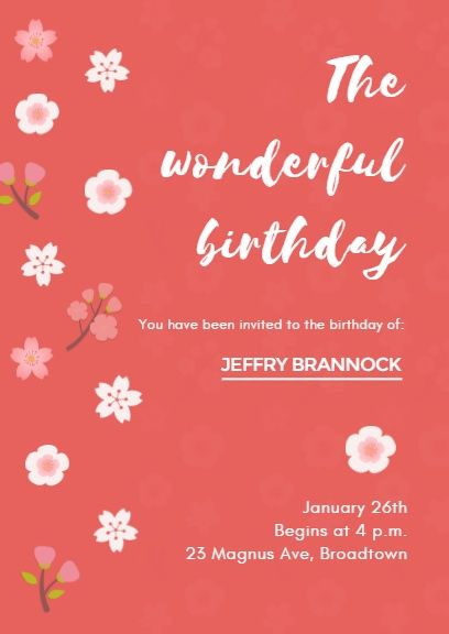 The Wonderful Birthday Invitation