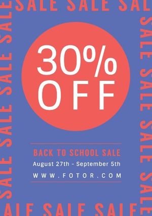 Back To School Sale Poster