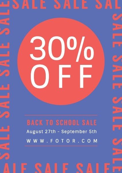promotion, sales, promote sales, Back To School Sale Poster Template
