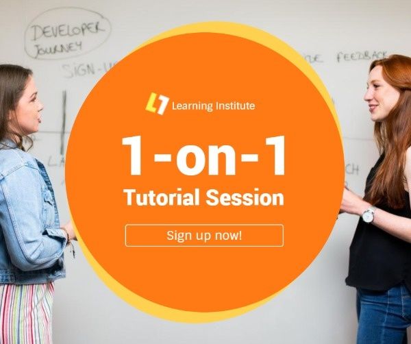 1-on-1 Tutorial Session With Orange Round  Facebook Post