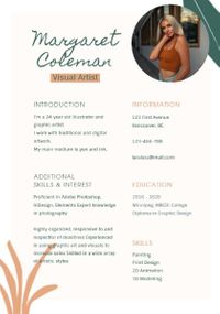 Free Artist Resume Templates to - Visual Artist Simple Resume 8aec5060 F3ca 4ef2 A00d 02c310040a0d 