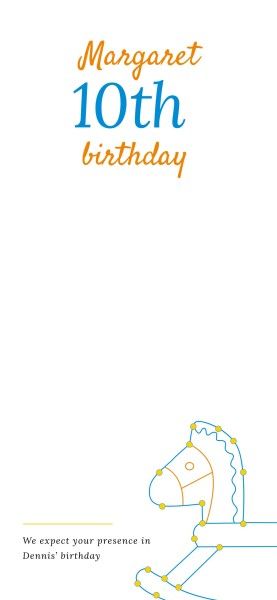 kids' birthday, social media, cute, White Wooden Horse 10th Birthday Party Snapchat Geofilter Template