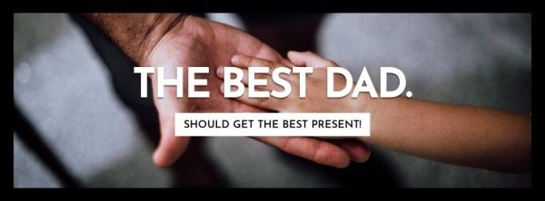 fatherhood, hands, greeting, Black Simple Father's Day Facebook Cover Template