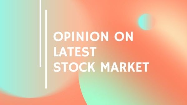 business, marketing, cool, Opinion On Latest Stock Market Youtube Thumbnail Template