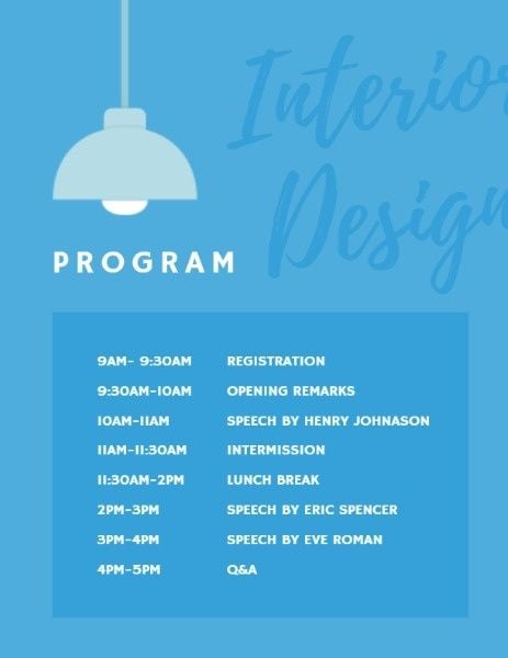 Interior Design Program Flow Program