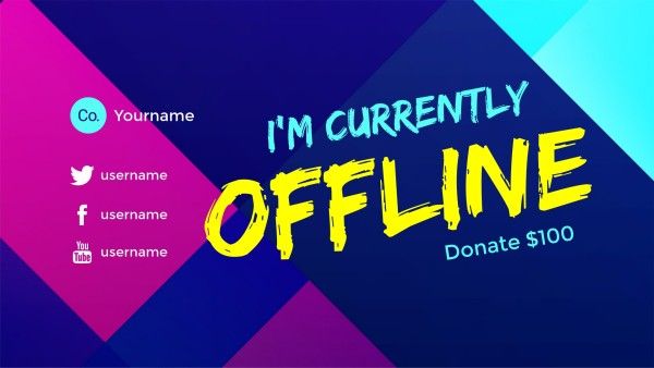 leave, gaming, game, Brush Stream Twitch Offline Twitch Offline Banner Template