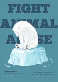 polar bear, environment protection, care, Fight Animal Abuse Poster Template