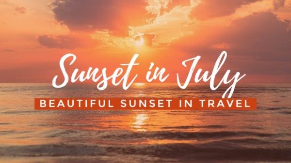 sunrise, scenery, sea horizon, Ocean Sunset Landscape Youtube Thumbnail Template