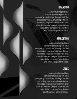 business, company, firm, Black & White Corporate Annual Report Template