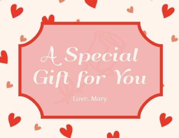 queen, valentine’s day, romantic, Heart Gift Card Label Template