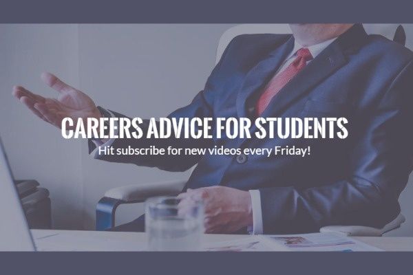 careers, office, business, Career Advice For Students Blog Title Template