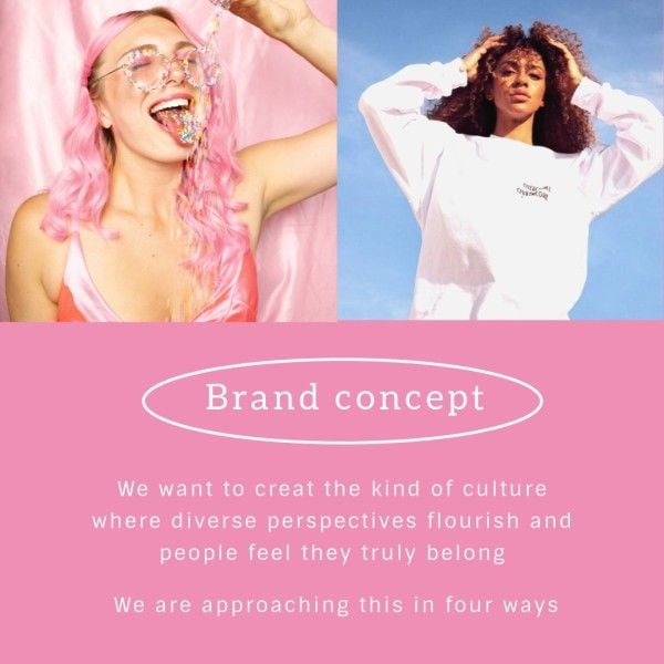 cloth, brand building, sale, Pink Brand Concept Instagram Post Template