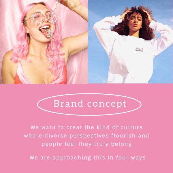 粉红色品牌概念 Instagram帖子