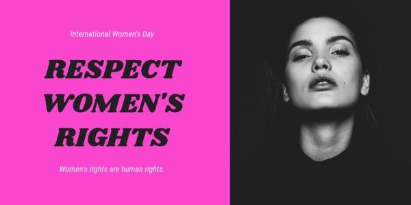 女性の権利を尊重するブラックとピンク Twitter画像