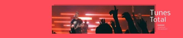 music, songs, band, Red Concert Background Soundcloud Banner Template