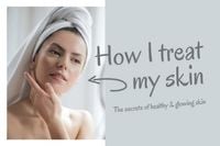 life, lifestyle, youtube, Gray Health Skincare Blog Title Template