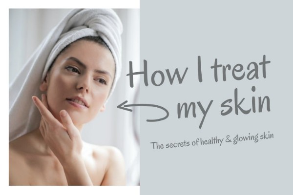 Online Gray Health Skincare Blog Title Template | Fotor Design Maker