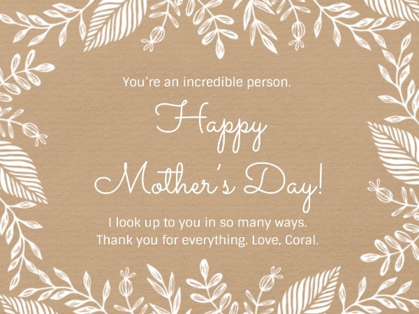 Happy Mother's Day Card Card