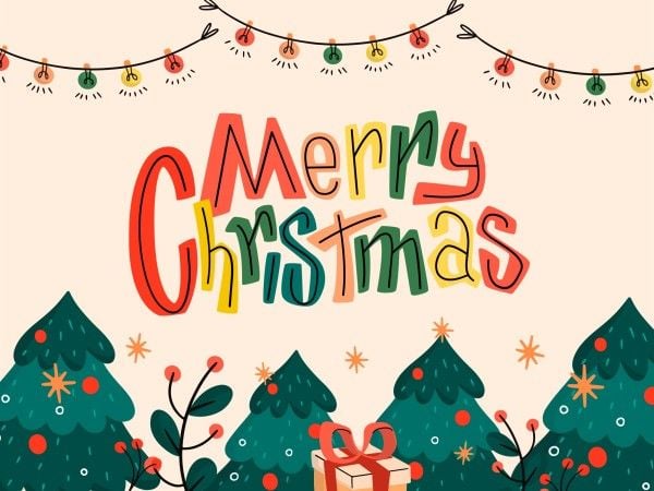 greeting, xmas, celebration, Colorful Cartoon Merry Christmas Card Template
