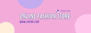 粉红色时尚服装品牌横幅 Facebook封面