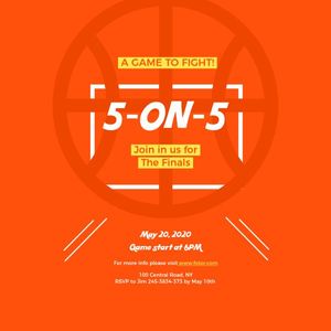 match, basketball match, contest, Red Basketball Game  Instagram Post Template