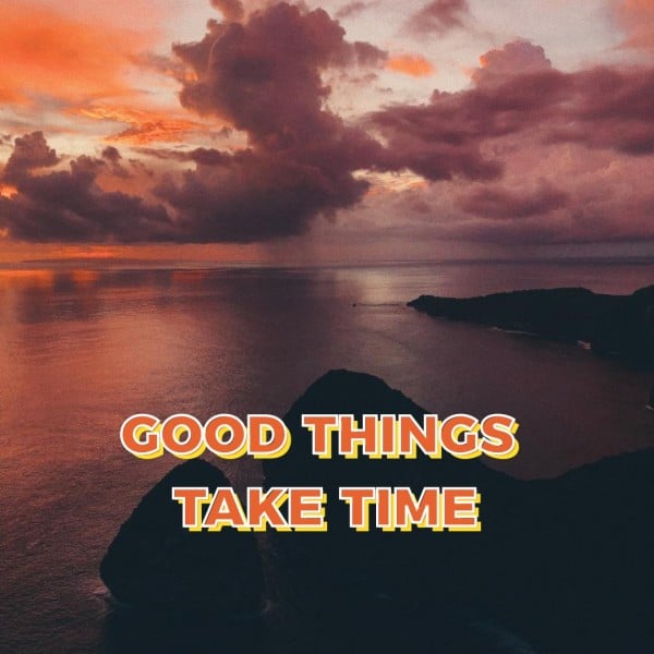 Red Sunset Life Quote Instagram Post