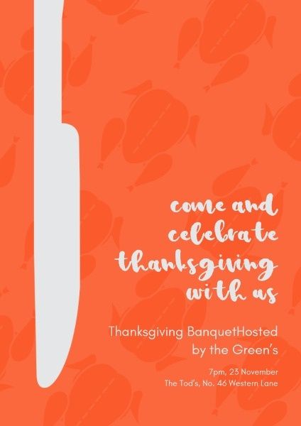 Red Thanksgiving Day Flyer