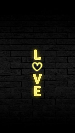 Black Wall Background Glow Love Text Mobile Wallpaper Template and Ideas  for Design | Fotor