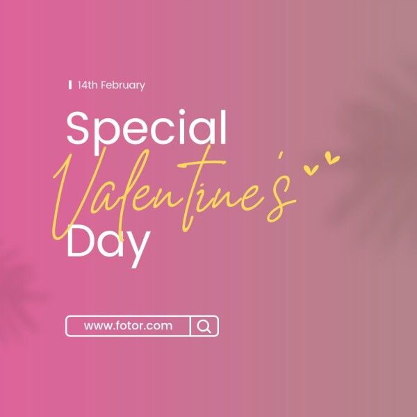 love, illustration, life, Pink Special Happy Valentines Day Instagram Post Template
