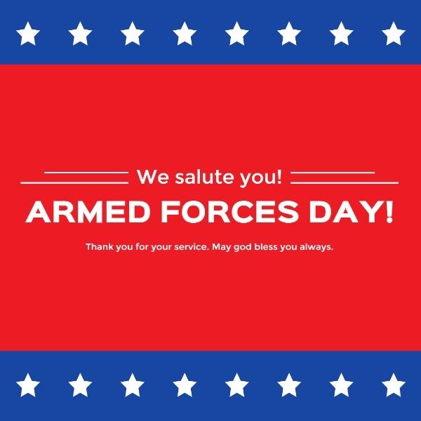 national, holiday, life, American Armed Forces Day Instagram Post Template