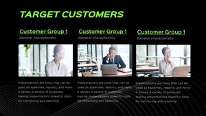 marketing, personal profile, vector, Black Business Plan Sales Presentation Template