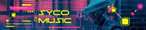 rock, song, concert, Pink And Blue Cyberpunk Music Soundcloud Banner Template