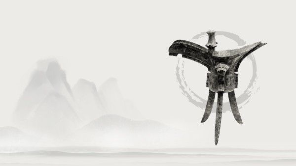 culture, cultural relic, Gray Chinese Ink Painting Desktop Wallpaper Template