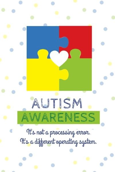autistic, charity, ngo, Autism Awareness Pinterest Post Template