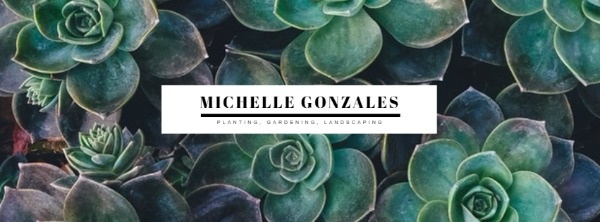 Green Succulent Plant Banner Facebook Cover