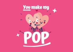 pop, heart, valentines day, Created By The Fotor Team Postcard Template