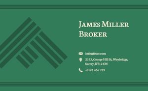 Green Real Estate Company Business Card